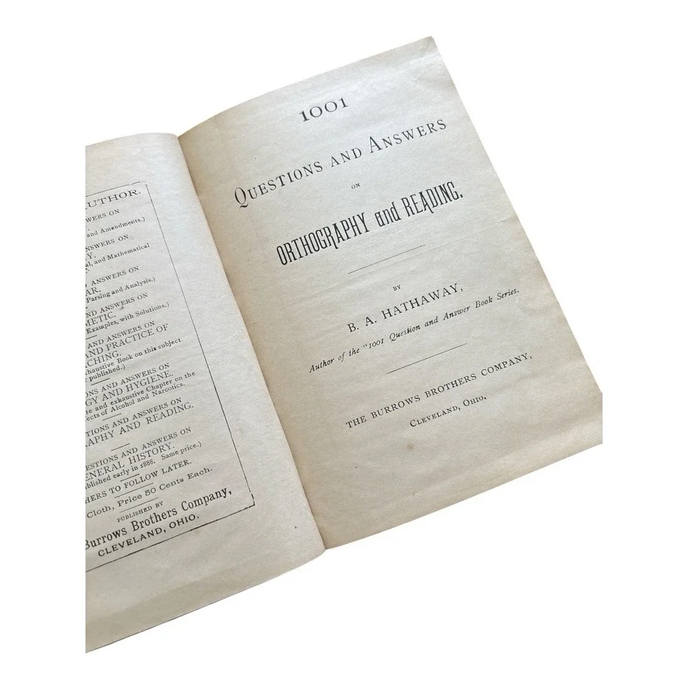 1001 Questions and Answers on Orthography by Hathaway 1888